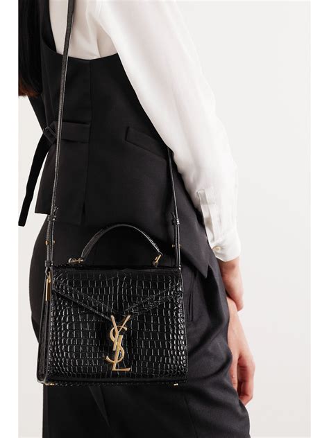 ysl cassandra black|ysl cassandra crocodile.